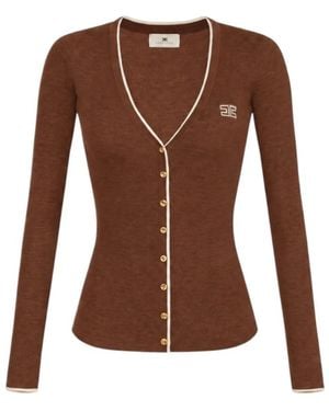 Elisabetta Franchi Cardigans - Marrón