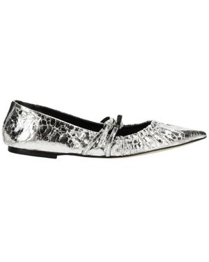 MSGM Ballerinas Mit Metallic-Finish - Schwarz