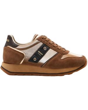 Blauer Schoenen ,Bruin ,Leer Mills Sneaker