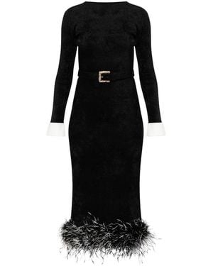 Self-Portrait Midi Dresses - Negro