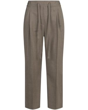 Jucca Gerade Wollmischungs-Hose - Grau
