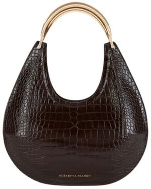 Elisabetta Franchi Stijlvolle Goudkleurige Metalen Handtas - Bruin