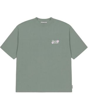 Rigards Tops ,Grijs ,Katoen Flower Icon Tee - Groen