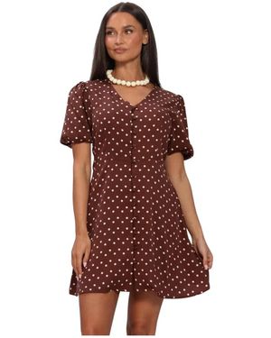 Ydence Kleedjes ,Bruin ,Leer Dress Amaya