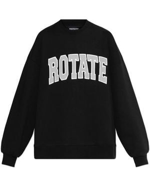 ROTATE BIRGER CHRISTENSEN Sweater Met Geborduurd Logo - Zwart
