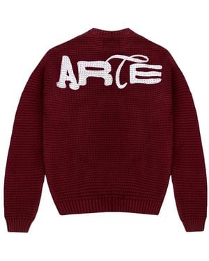 Arte' Round-Neck Knitwear - Rouge