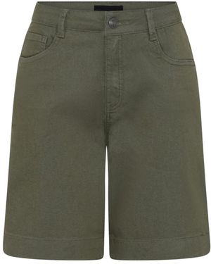Cro Korte Broeken ,Groen ,Katoen Army Groene Shorts Met Klassieke Pasvorm