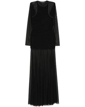 FEDERICO CINA Sheer Layered Dress - Schwarz