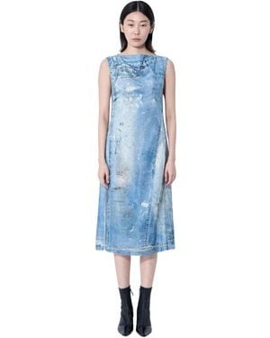 Acne Studios Bedrucktes Pailletten-Midikleid - Blau
