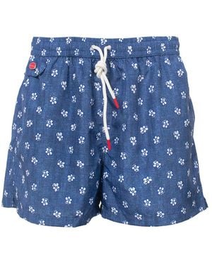 Kiton Kurze Badeshorts - Blau