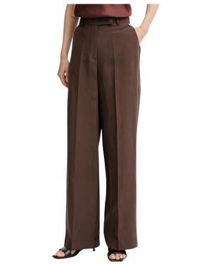 Liu Jo Broeken ,Bruin ,Polyester Wijde Broek