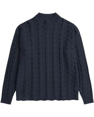 Norse Projects Baumwolle Kaschmir Strickpullover - Blau
