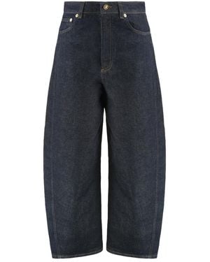 Givenchy Cropped Katoenen Jeans Met Metalen Details - Blauw