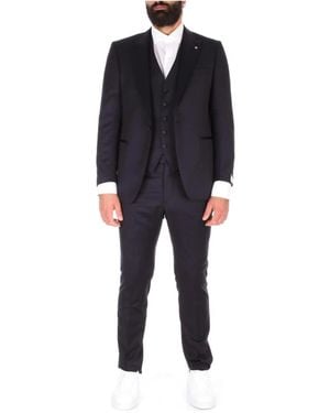 Tagliatore Single Breasted Suits - Black
