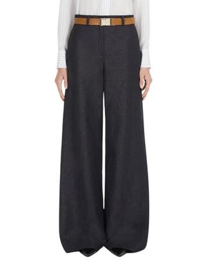 Max Mara Straight-Leg Drill Broek - Zwart