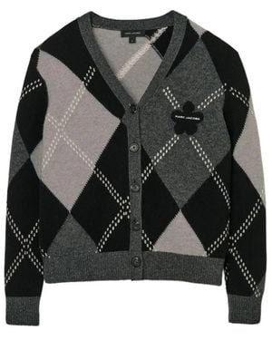 Marc Jacobs Preppy Daisy Argyle Cardigan - Schwarz
