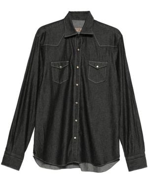 Barba Napoli Casual Shirts - Black