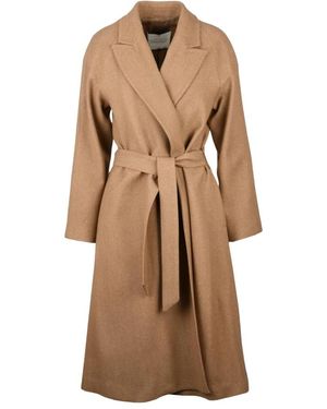 Brian Dales Jassen ,Wol Cappotto Lungo - Bruin