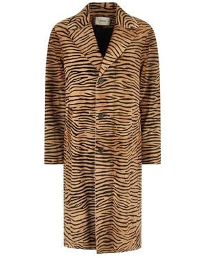 Fendi Single-Breasted Coats - Brown