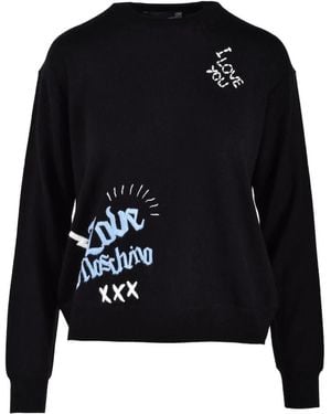Love Moschino Round-Neck Knitwear - Zwart