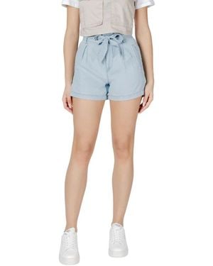 ONLY Hellblaue Lyocell High-Waisted Gürtel Shorts