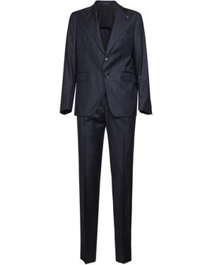 Tagliatore Single Breasted Suits - Blue
