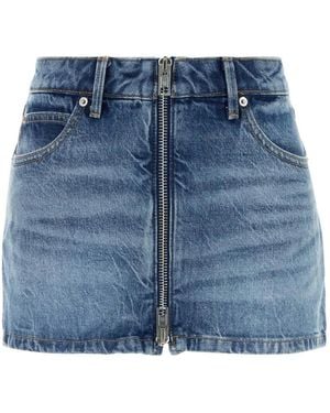 Alexander Wang Korte Broeken ,Blauw ,Denim Denim Shorts