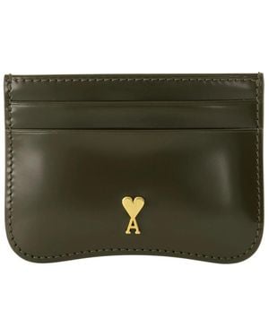 Ami Paris Accessoires ,Groen ,Katoen Paris Card Holder