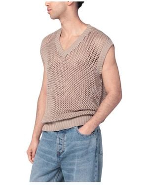 Tagliatore V-Neck Knitwear - Blue