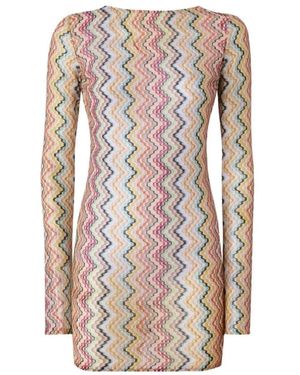 Missoni Kleedjes ,Veelkleurig ,Long Sleeve T-Shirt - Roze