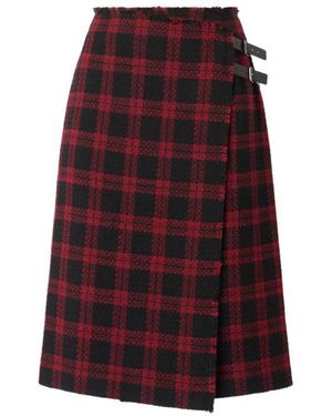 Pinko Rokken ,Veelkleurig ,Nylon Midi Rok - Rood