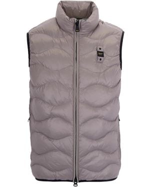 Blauer Jassen ,Grijs ,Gewatteerd Vest