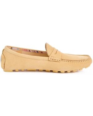Paul Smith Gelber Swirl Bestickter Fahr Mokassin - Natur