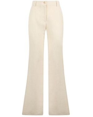Alberta Ferretti Wide Trousers - Natural
