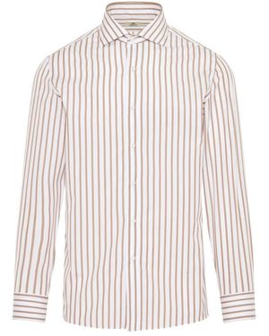 Luigi Borrelli Napoli Casual Shirts - Wit