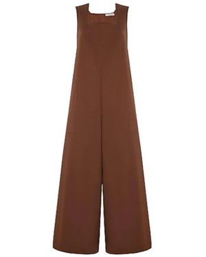 Manila Grace Jumpsuits & Playsuits ,Bruin ,Katoen Jumpsuits