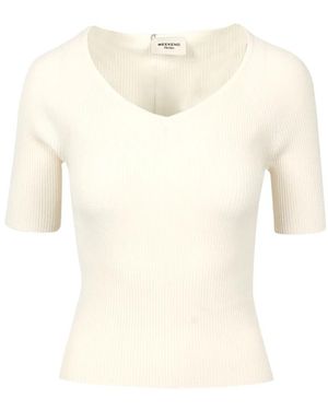 Weekend by Maxmara V-Hals Gebreid - Naturel