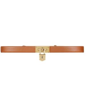 Elisabetta Franchi High Waist Leather Belt - Bruin