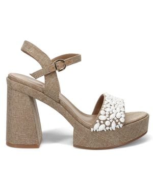 Jeannot High Heel Sandals - Metallic