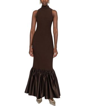 ROTATE BIRGER CHRISTENSEN Fitted Maxi Dress - Bruin