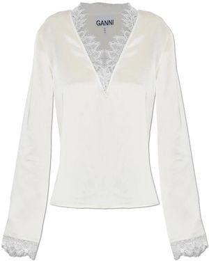 Ganni Blouses - Blanco