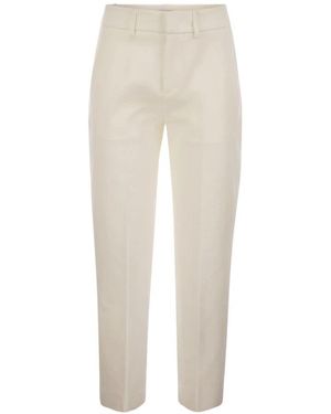 Dondup Meli Cropped Loose Chino Broek - Naturel