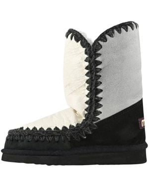 Mou Schoenen ,Veelkleurig ,Wol Winterlaarzen - Zwart