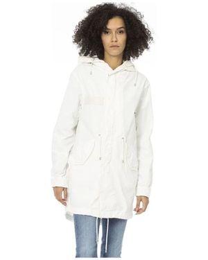 MR & MRS Langer parka mit verstellbarer kapuze - Weiß