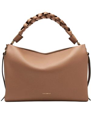 Coccinelle Stilvolle Leder Schulter Umhängetasche - Braun