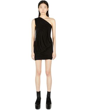 Rick Owens Kleedjes ,Zwart ,Edfu Draped Mini Jurk