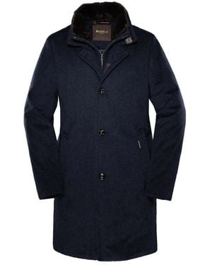 Moorer Single-Breasted Coats - Bleu