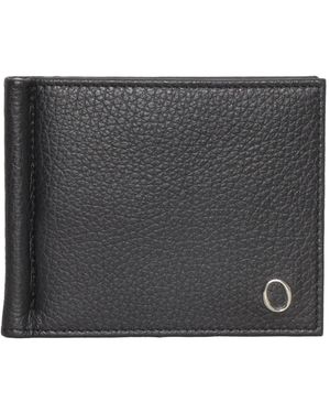 Orciani Hammered Leather Wallet - Schwarz