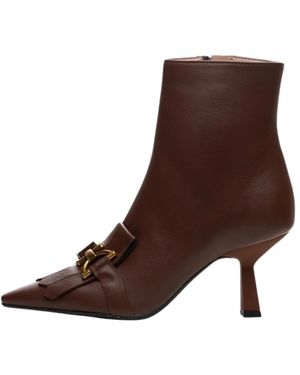 Poche Paris Heeled Boots - Marrone