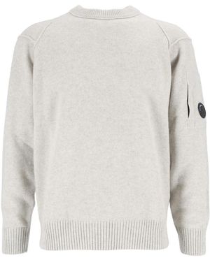 C.P. Company Truien & Vesten ,Grijs ,Maglia Girocollo - Wit